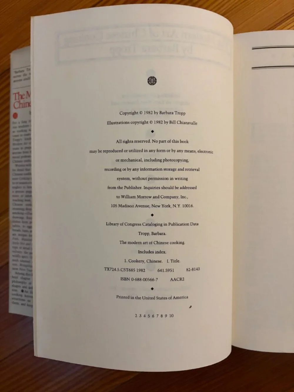 Vintage 1982 The Modern Art of Chinese Cooking by Barbara Tropp | HC Cookbook